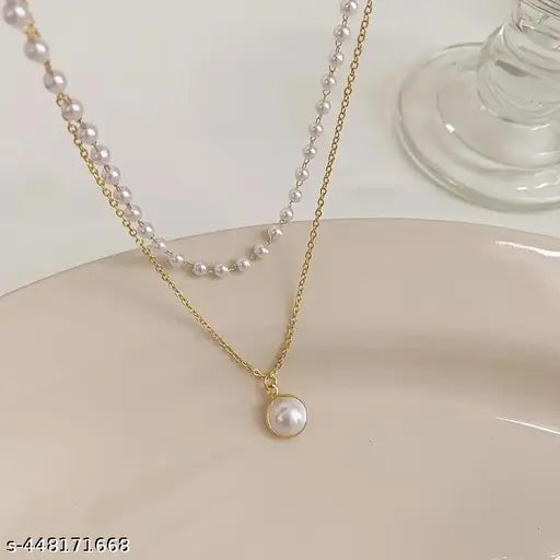 Vassaley Fashion Alloy Pearl Necklace