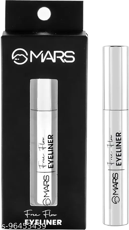 MARS Free Flow Long Lasting Smudge Proof MARS Eyeliner 9 ml (Jet Black)