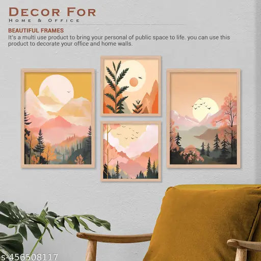 Decorative Wall Paintings Modern Art Living Room Bedroom (Set Of 4)