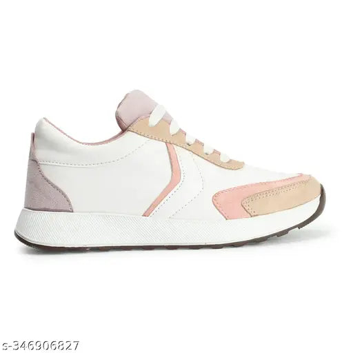 Sneakers For Women (White, Beige)