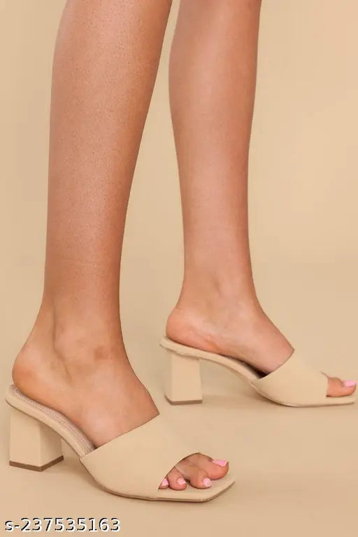 Woman fashionable Open Toe Block Heels