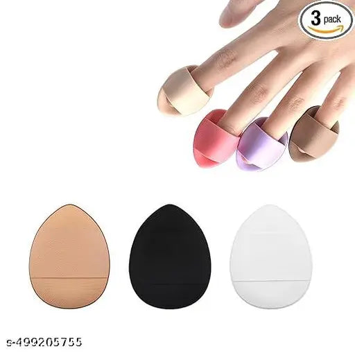 Professional 3 In1 Concealer & 3 Pcs Fingerr Puff combo