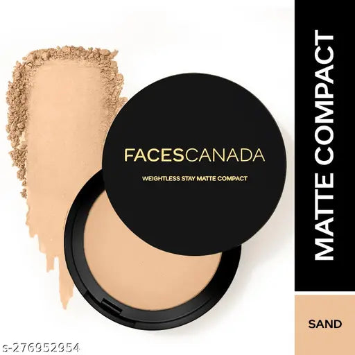 FACES CANADA Weightless Stay Matte Finish Compact Powder - Sand 04 (9 g)