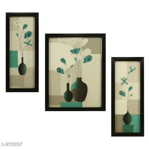Decorative Wall Paintings (Set Of 3)