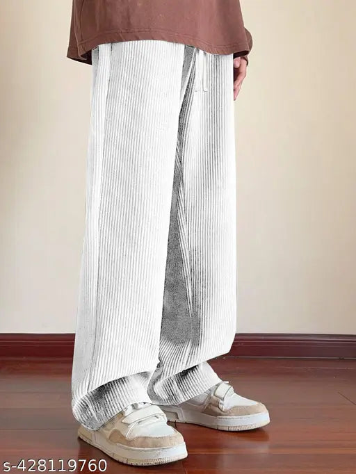Fancy Latest Men Trousers White