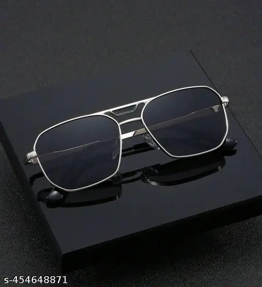 Premium Silver Black Sunglasses For Men And Women