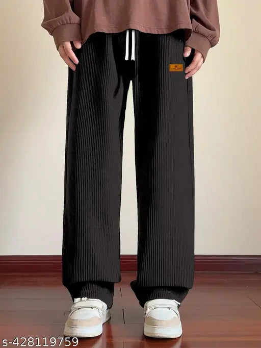 Fancy Latest Men Trousers Black