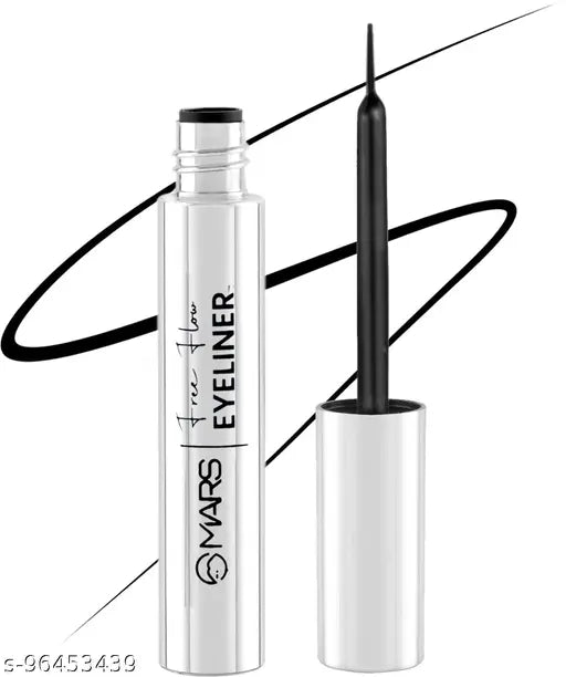 MARS Free Flow Long Lasting Smudge Proof MARS Eyeliner 9 ml (Jet Black)