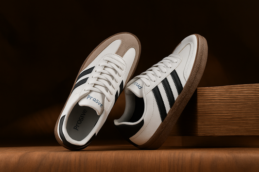 Mens Causal Off White $ Brown Sneaker