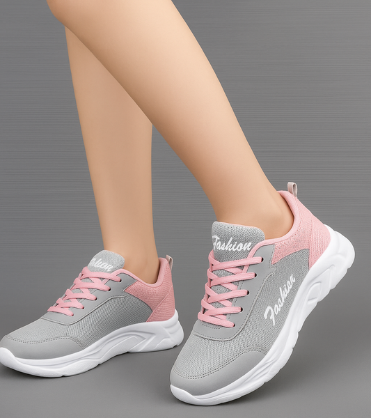 Stylish Pink Casual Sneakers For Women