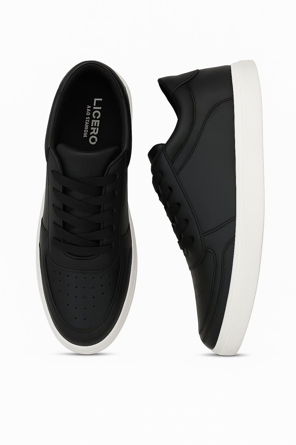 Stylish Casual Shoes Sneakers (Black) For Men