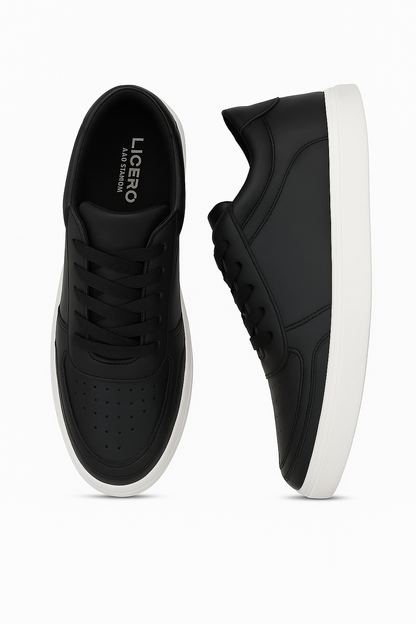 Stylish Casual Shoes Sneakers (Black) For Men
