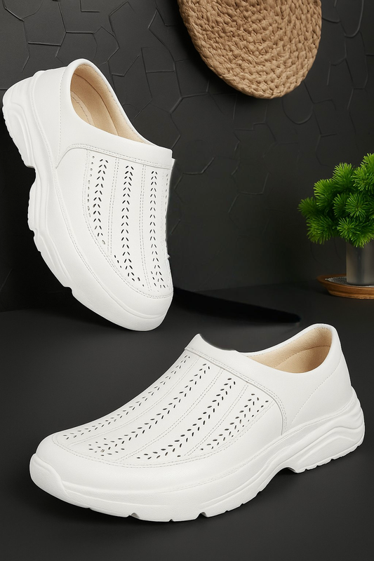 Casual Laser Cut Design Mule For Women