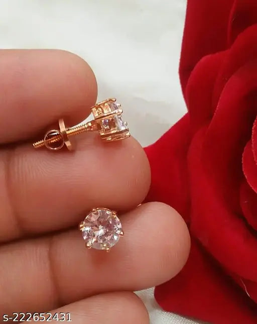 trendy AD solitaire studs